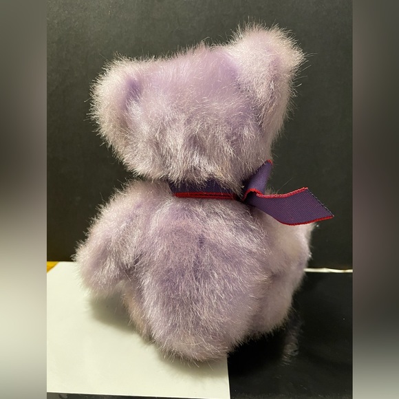 Russ Berrie Aphrodite 9” Teddy Bear Plush Lavender love on paw Purple - Picture 3 of 6